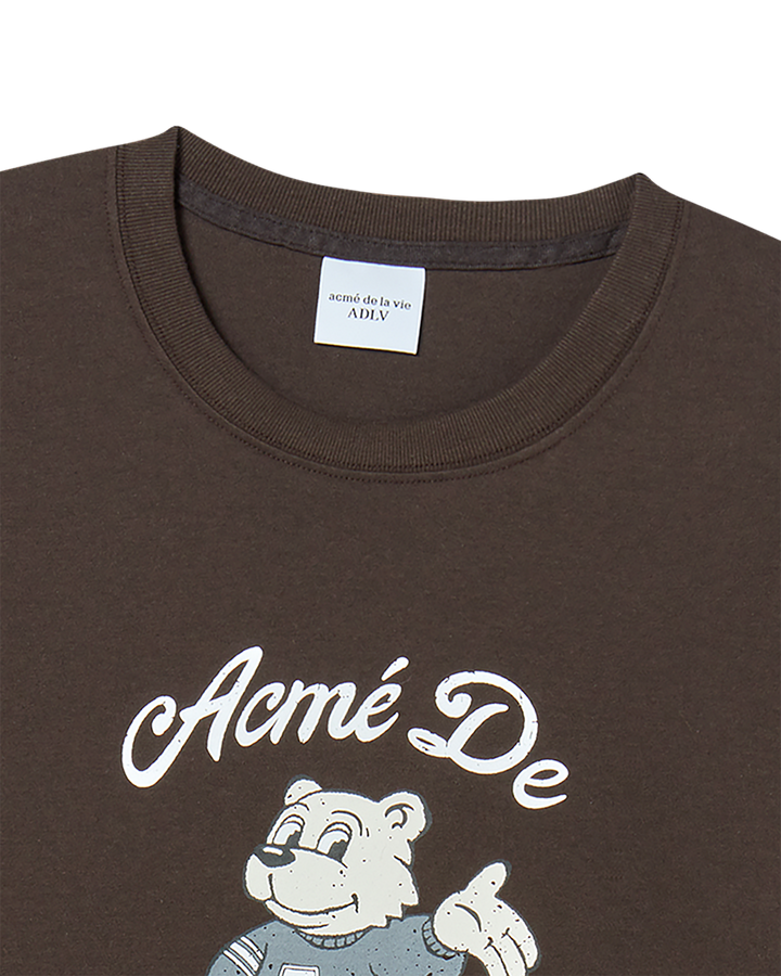 AC BEAR WELCOME SHORT SLEEVE T-SHIRT DARK BROWN