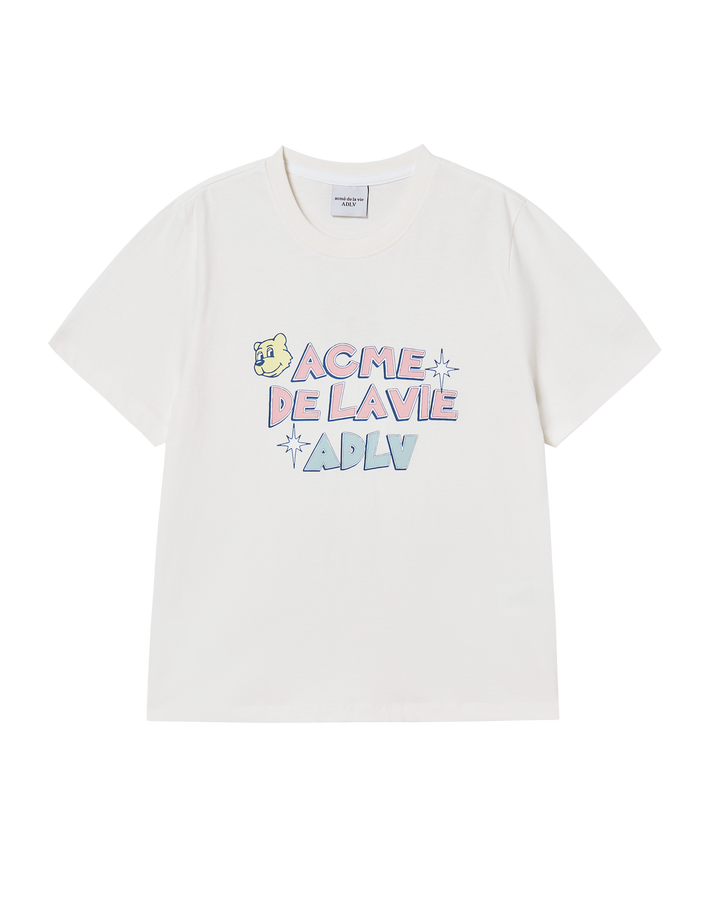 WOMAN AC BEAR CANDY SHORT SLEEVE T-SHIRT CREAM