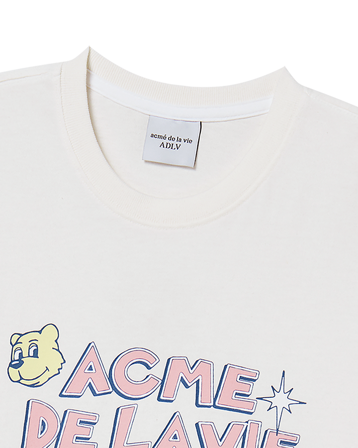 WOMAN AC BEAR CANDY SHORT SLEEVE T-SHIRT CREAM