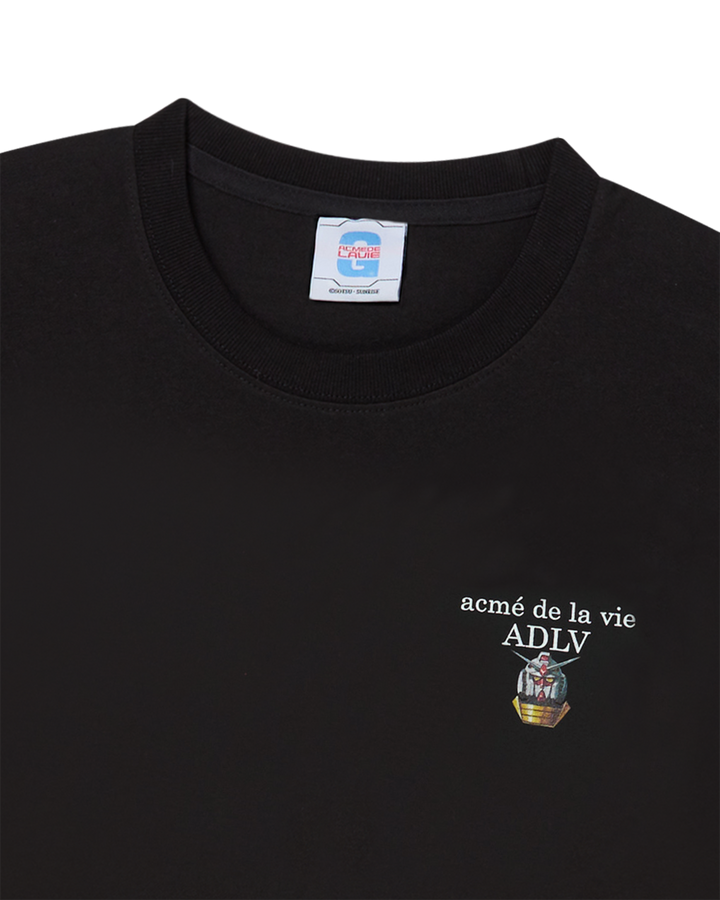 MOBILE SUIT GUNDAM BASIC LOGO SHORT SLEEVE T-SHIRT BLACK