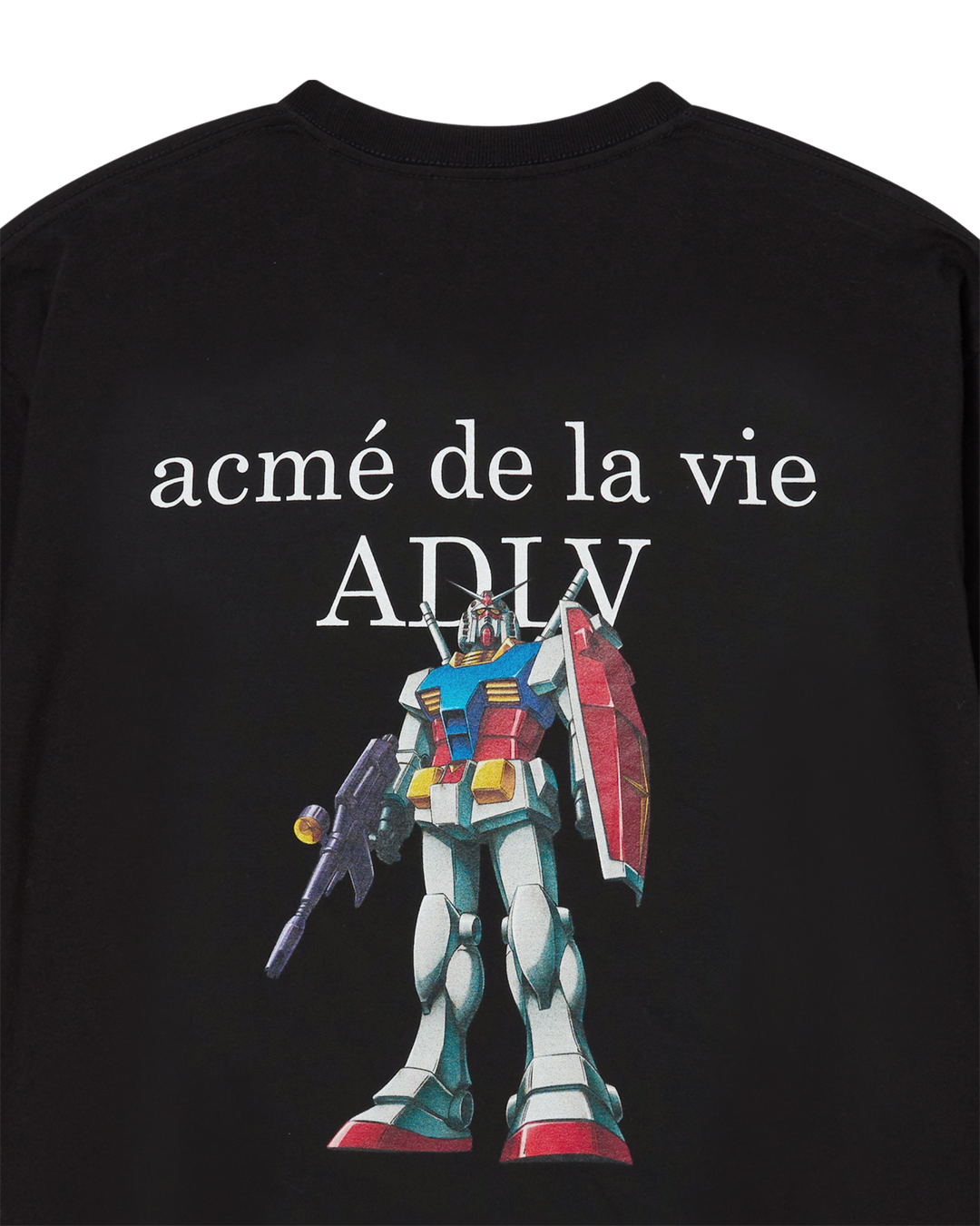 MOBILE SUIT GUNDAM BASIC LOGO SHORT SLEEVE T-SHIRT BLACK
