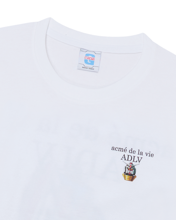 MOBILE SUIT GUNDAM BASIC LOGO SHORT SLEEVE T-SHIRT WHITE