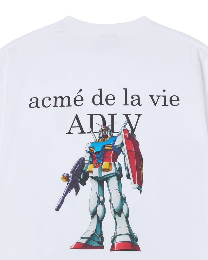 MOBILE SUIT GUNDAM BASIC LOGO SHORT SLEEVE T-SHIRT WHITE