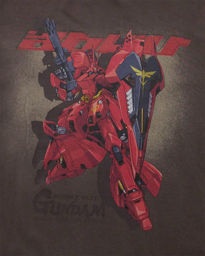 MOBILE SUIT GUNDAM CHAR'S COUNTERATTACK WASHING SHORT SLEEVE T-SHIRT COCOA