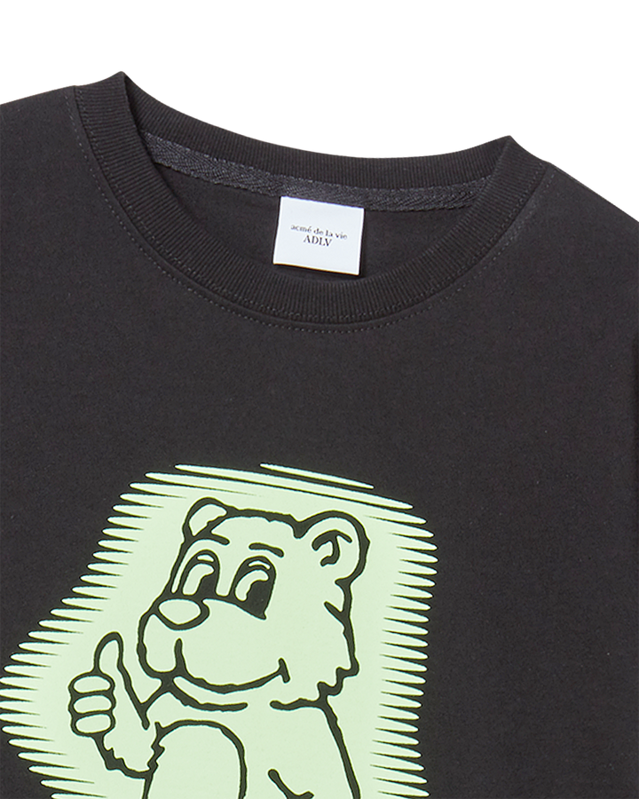 KIDS AC BEAR NEON SHORT SLEEVE T-SHIRT BLACK