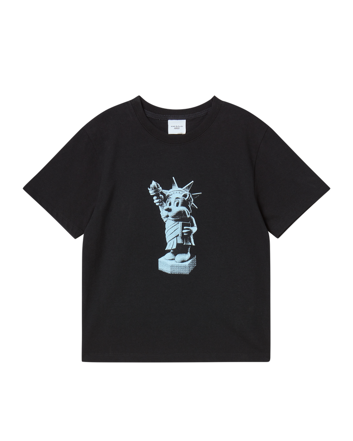 KIDS AC BEAR STATUE OF LIBERTY SHORT SLEEVE T-SHIRT BLACK