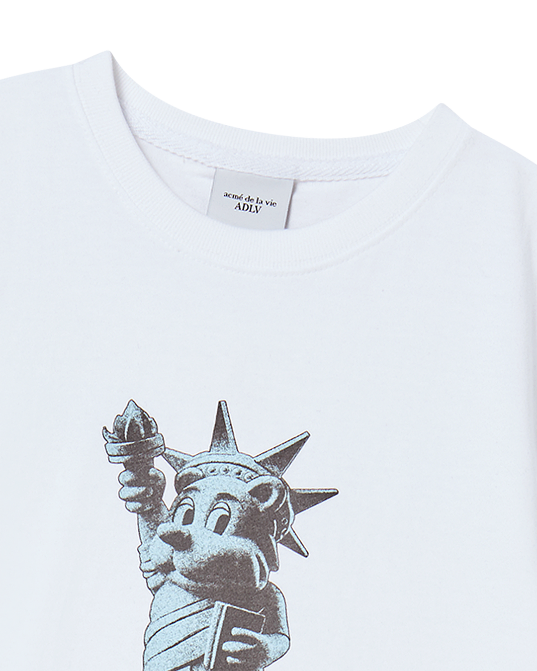 KIDS AC BEAR STATUE OF LIBERTY SHORT SLEEVE T-SHIRT WHITE
