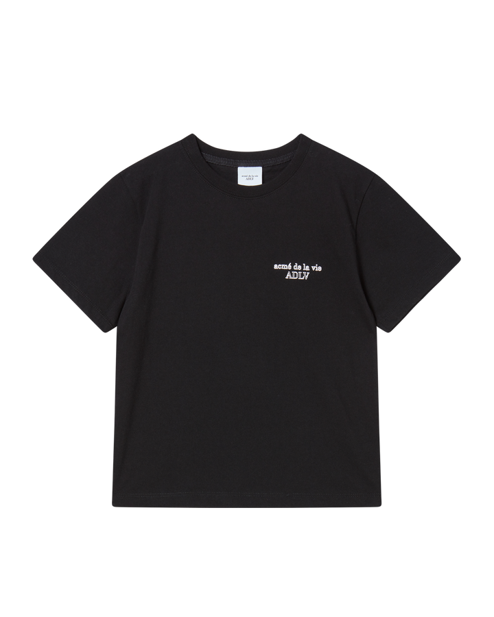 KIDS BORDER LINE BASIC LOGO SHORT SLEEVE T-SHIRT BLACK