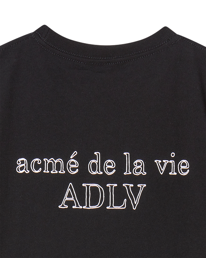 KIDS BORDER LINE BASIC LOGO SHORT SLEEVE T-SHIRT BLACK