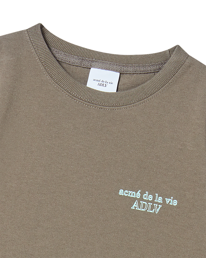KIDS BORDER LINE BASIC LOGO SHORT SLEEVE T-SHIRT COCOA