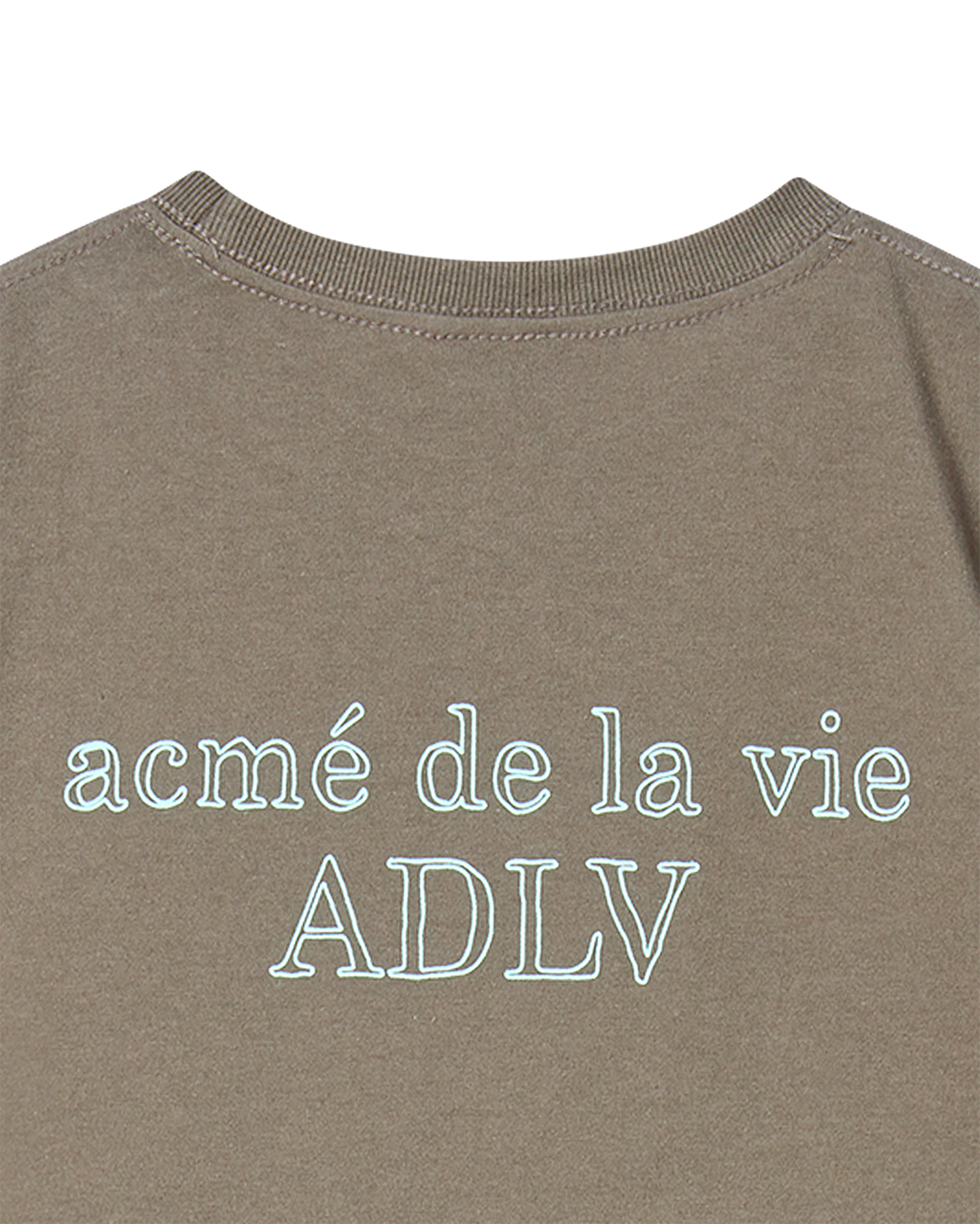 KIDS BORDER LINE BASIC LOGO SHORT SLEEVE T-SHIRT COCOA