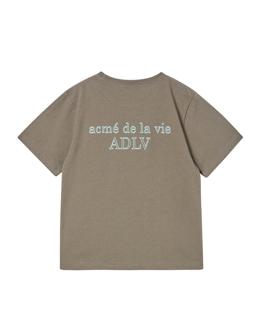 KIDS BORDER LINE BASIC LOGO SHORT SLEEVE T-SHIRT COCOA