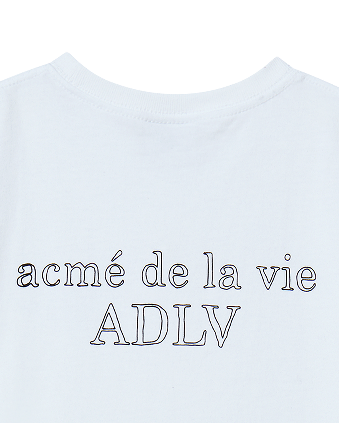 KIDS BORDER LINE BASIC LOGO SHORT SLEEVE T-SHIRT WHITE