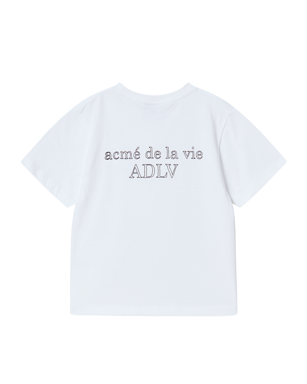 KIDS BORDER LINE BASIC LOGO SHORT SLEEVE T-SHIRT WHITE