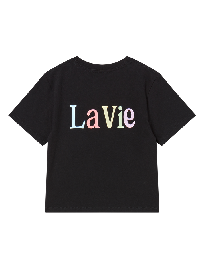 KIDS COLOR LOGO SHORT SLEEVE T-SHIRT BLACK