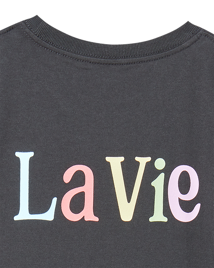 KIDS COLOR LOGO SHORT SLEEVE T-SHIRT CHARCOAL