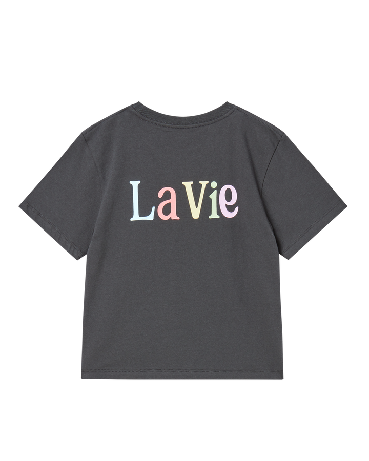 KIDS COLOR LOGO SHORT SLEEVE T-SHIRT CHARCOAL