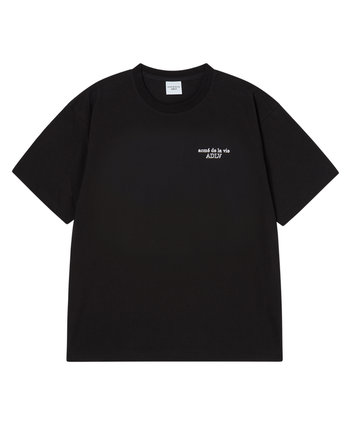 BORDER LINE BASIC LOGO SHORT SLEEVE T-SHIRT BLACK