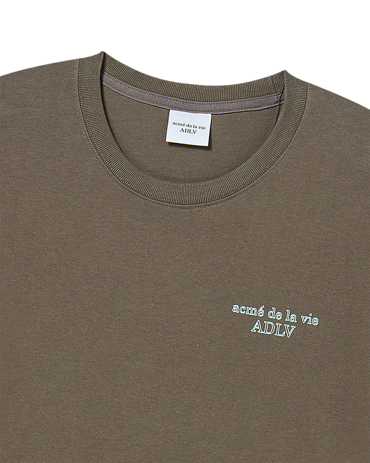 BORDER LINE BASIC LOGO SHORT SLEEVE T-SHIRT COCOA