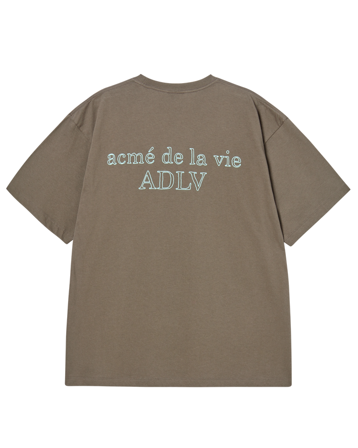 BORDER LINE BASIC LOGO SHORT SLEEVE T-SHIRT COCOA