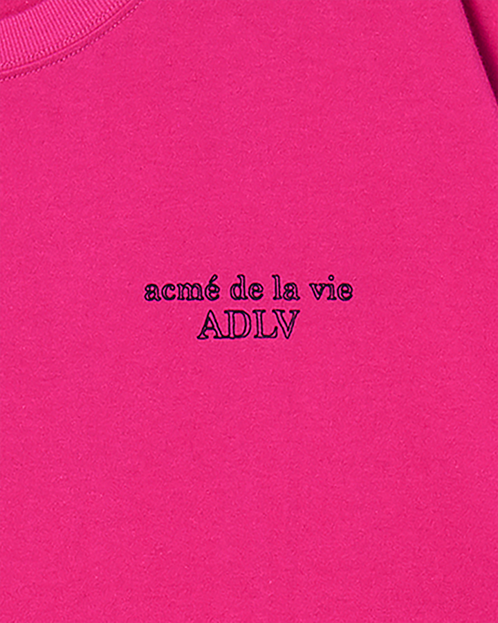 BORDER LINE BASIC LOGO SHORT SLEEVE T-SHIRT HOT PINK