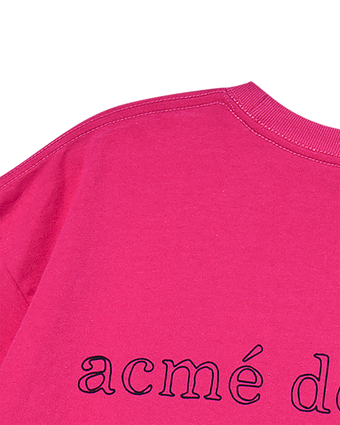 BORDER LINE BASIC LOGO SHORT SLEEVE T-SHIRT HOT PINK
