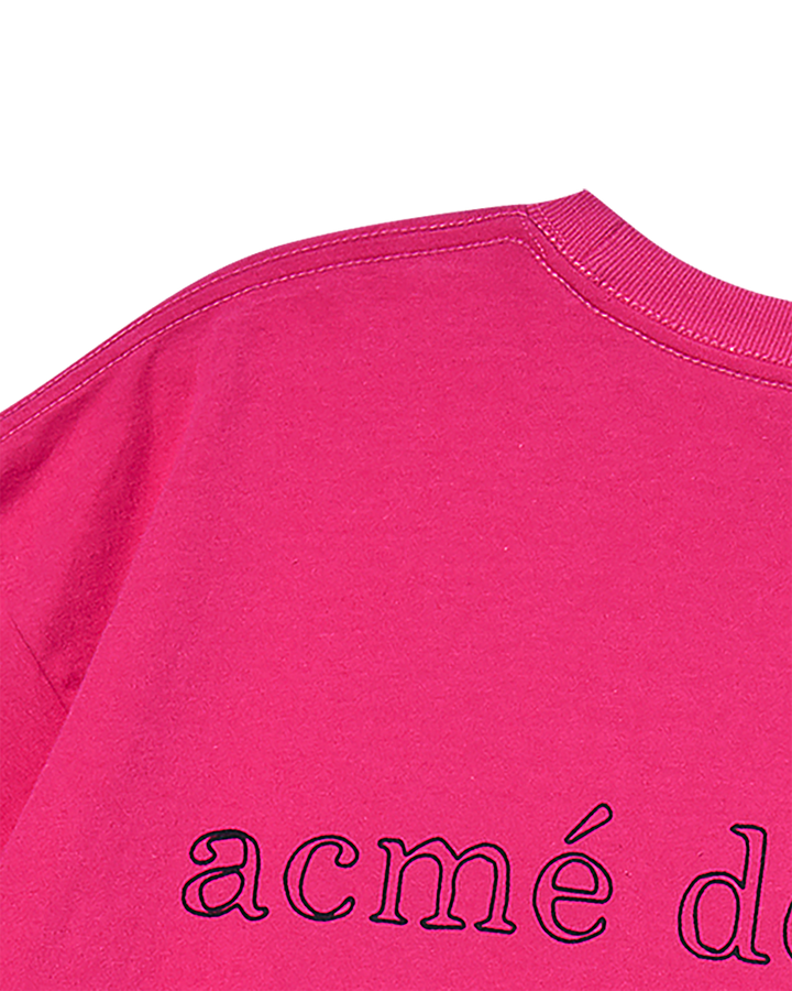 BORDER LINE BASIC LOGO SHORT SLEEVE T-SHIRT HOT PINK