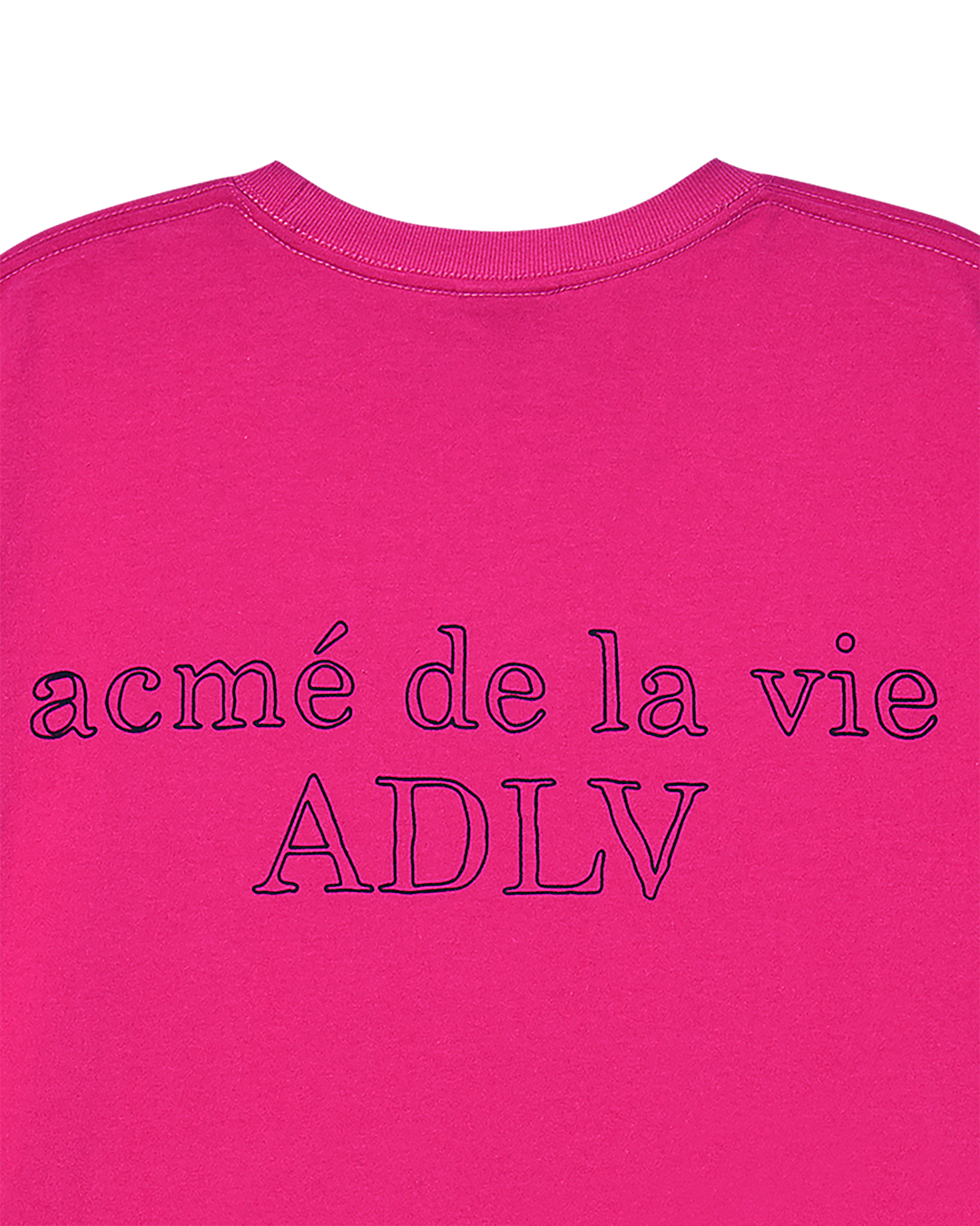 BORDER LINE BASIC LOGO SHORT SLEEVE T-SHIRT HOT PINK