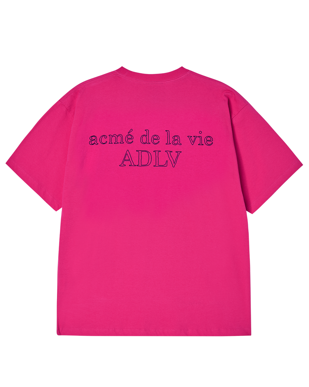 BORDER LINE BASIC LOGO SHORT SLEEVE T-SHIRT HOT PINK