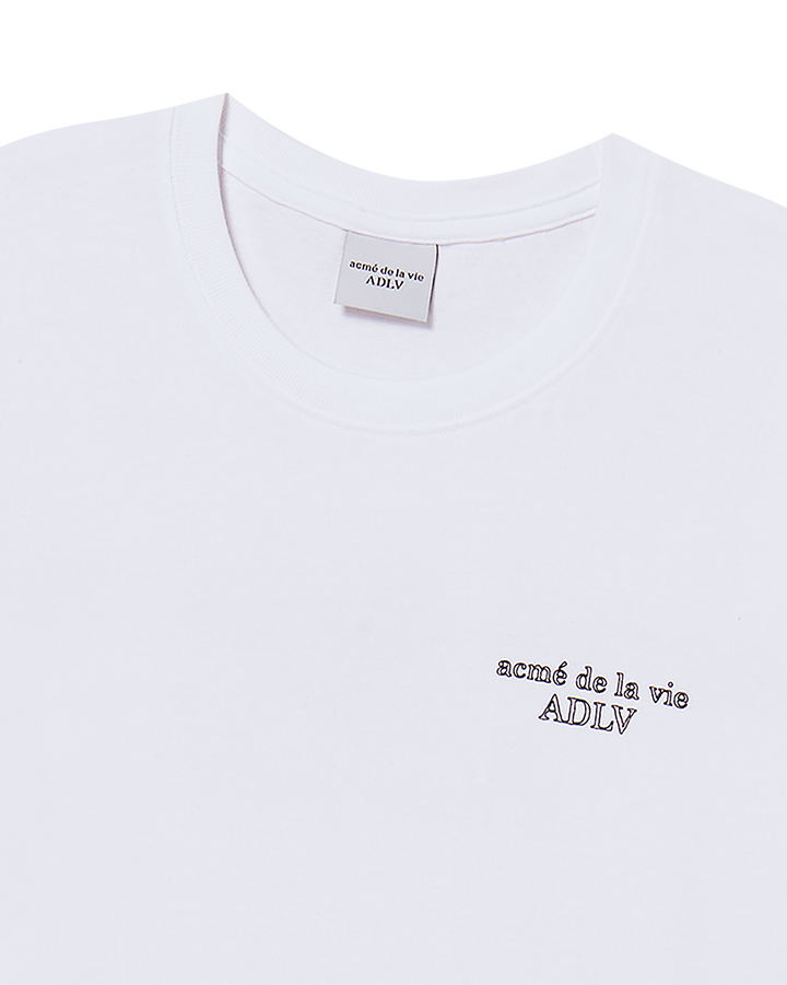BORDER LINE BASIC LOGO SHORT SLEEVE T-SHIRT WHITE