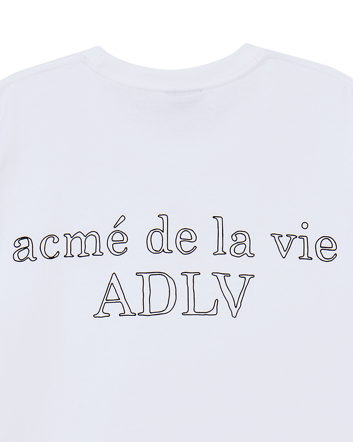 BORDER LINE BASIC LOGO SHORT SLEEVE T-SHIRT WHITE