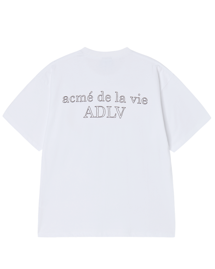 BORDER LINE BASIC LOGO SHORT SLEEVE T-SHIRT WHITE