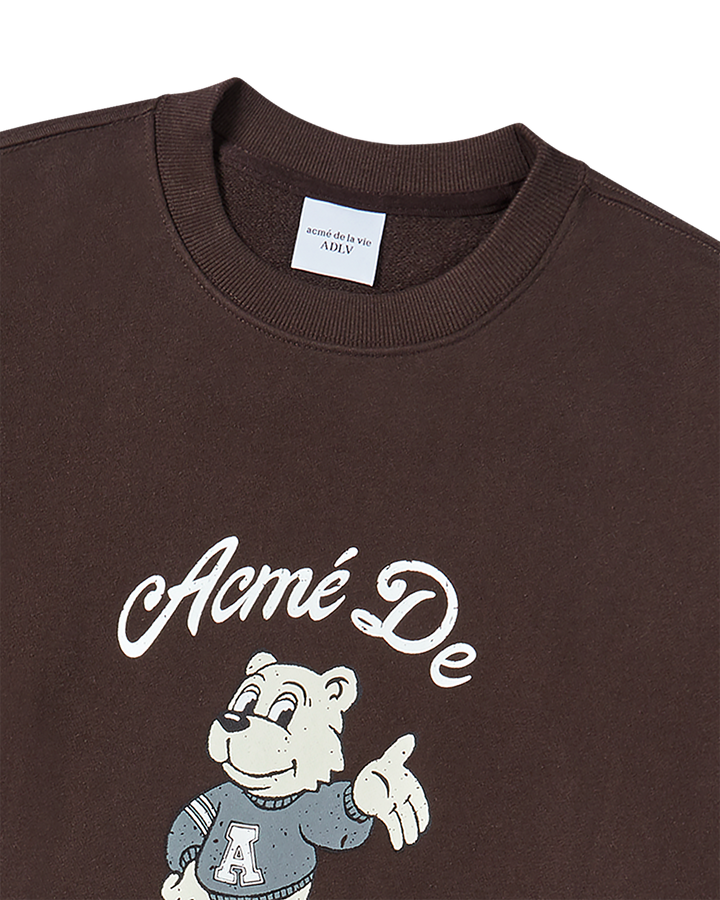 AC BEAR WELCOME SWEATSHIRT DARK BROWN