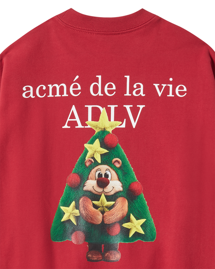 AC BEAR TREE SWEATSHIRT DARK RED