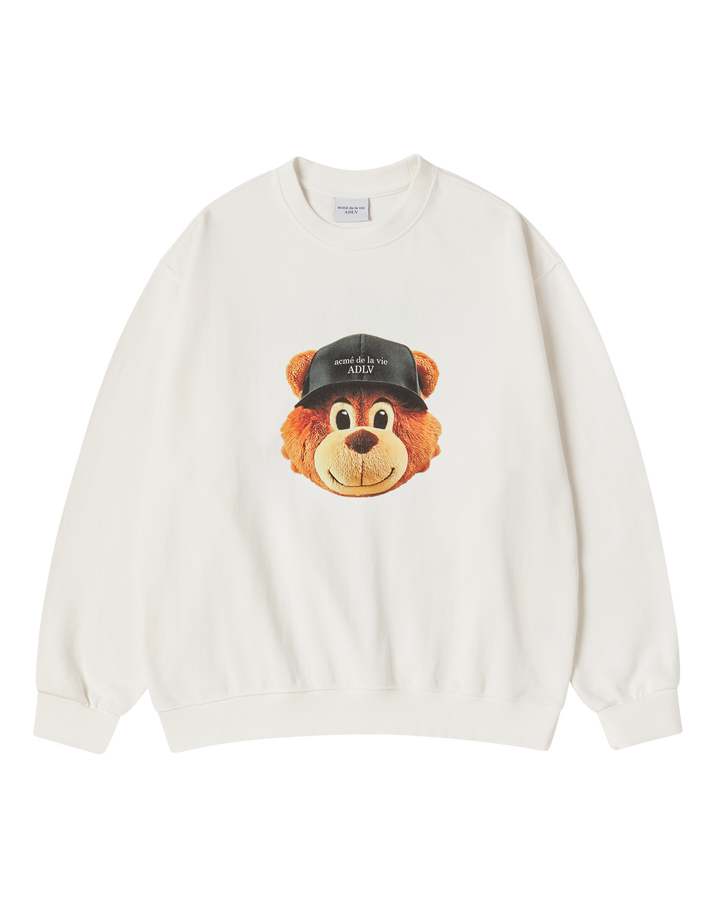 3D AC BEAR FACE SWEATSHIRT CREAM