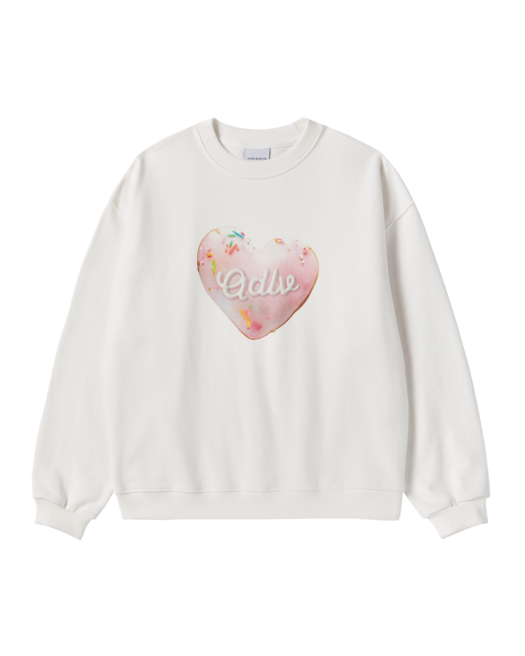 WOMAN HEART DOUGHNUT SWEATSHIRT BLACK
