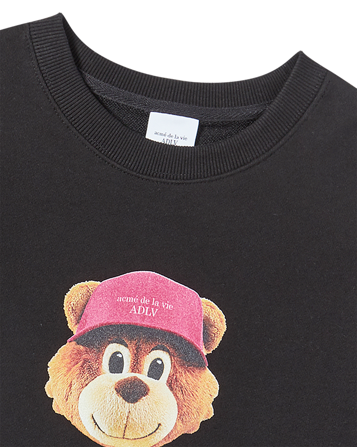 KIDS 3D AC BEAR FACE SWEATSHIRT BLACK