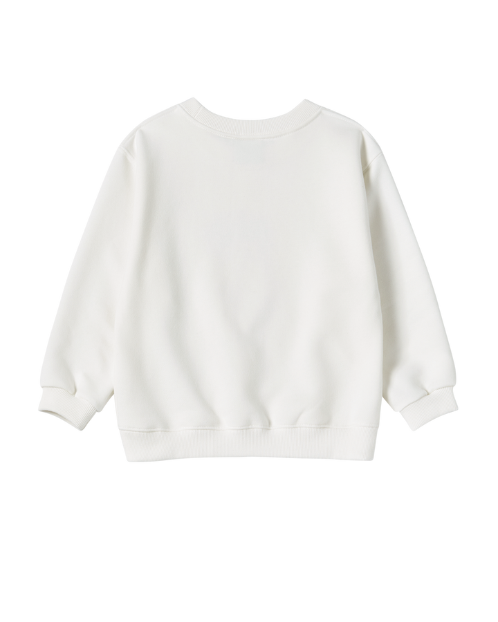 KIDS 3D AC BEAR FACE SWEATSHIRT CREAM