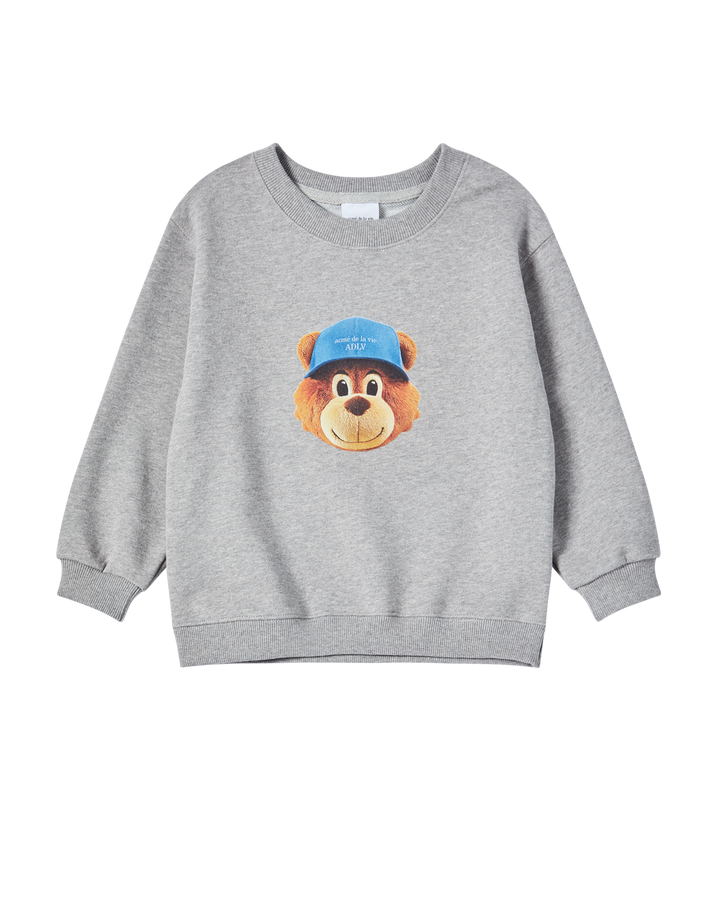 KIDS 3D AC BEAR FACE SWEATSHIRT MELANGE