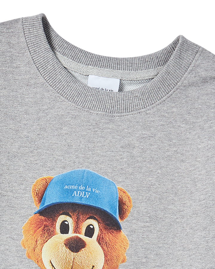 KIDS 3D AC BEAR FACE SWEATSHIRT MELANGE