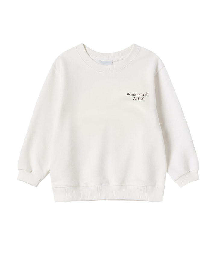 KIDS AC BEAR BASIC LOGO SWEATSHIRT CREAM