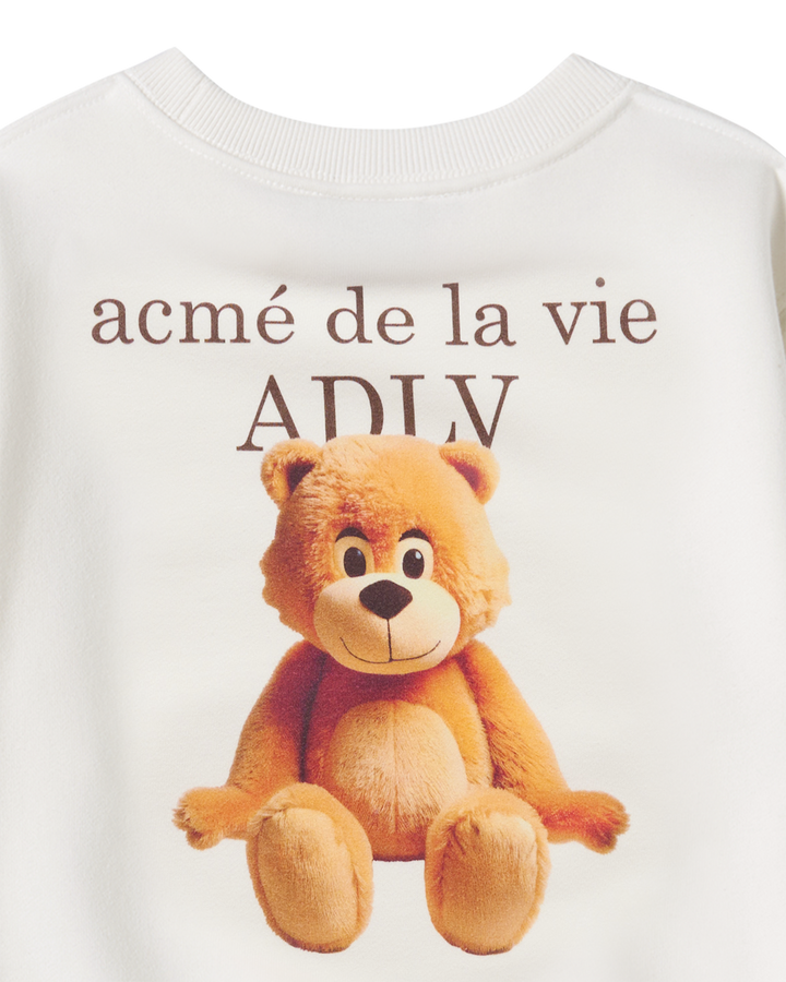 KIDS AC BEAR BASIC LOGO SWEATSHIRT CREAM