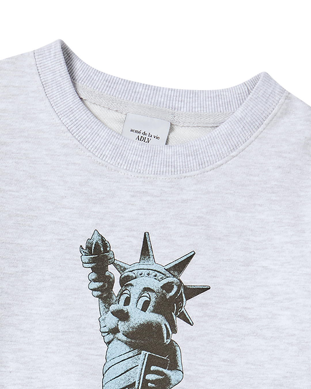 KIDS AC BEAR STATUE OF LIBERTY SWEATSHIRT MELANGE