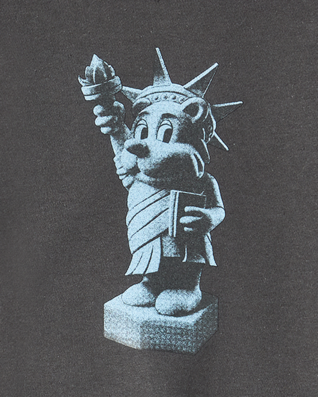 KIDS AC BEAR STATUE OF LIBERTY SWEATSHIRT CHARCOAL