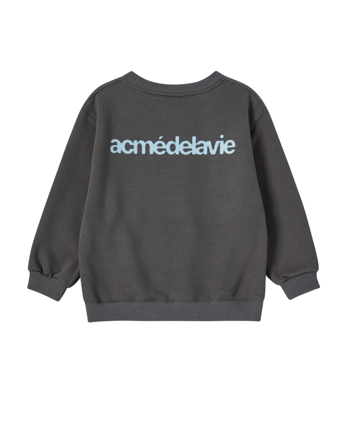 KIDS AC BEAR STATUE OF LIBERTY SWEATSHIRT CHARCOAL