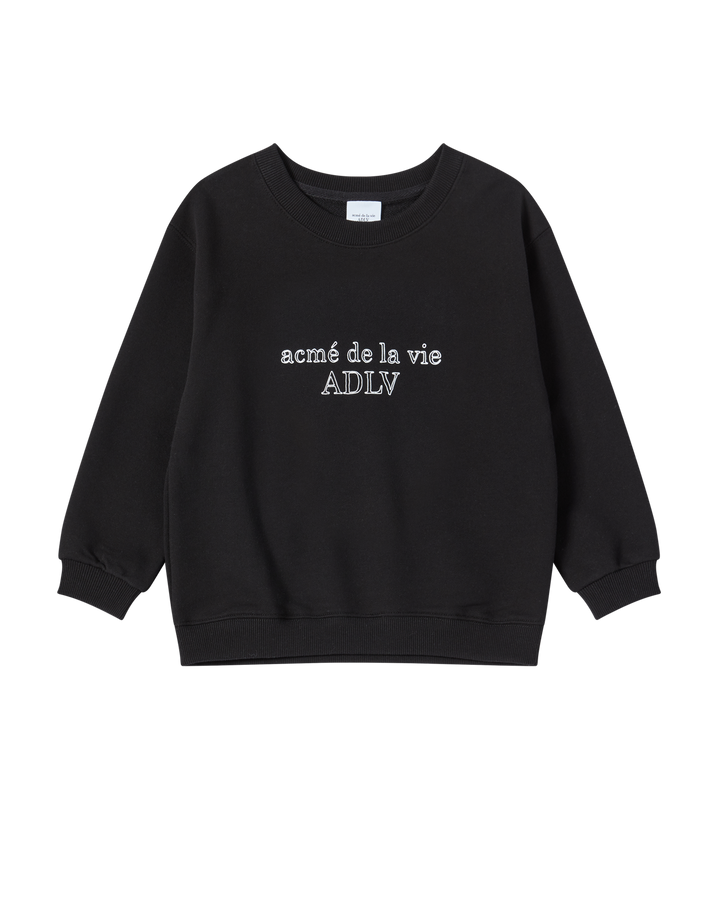 KIDS BORDER LINE BASIC LOGO SWEATSHIRT BLACK