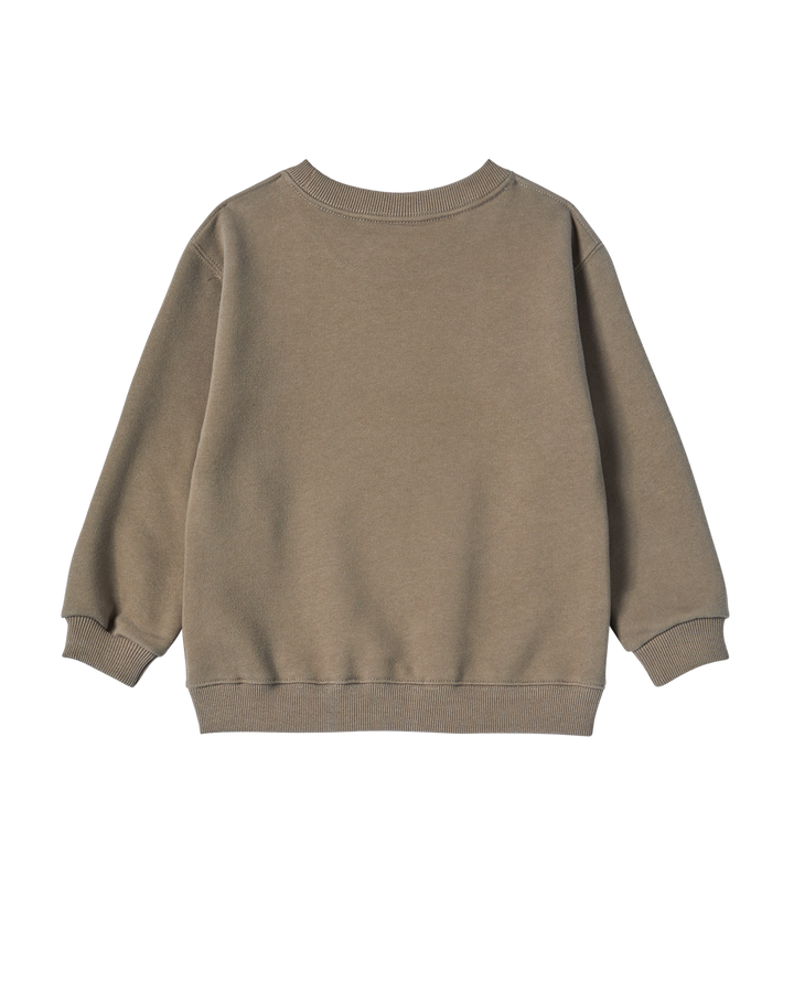 KIDS BORDER LINE BASIC LOGO SWEATSHIRT COCOA