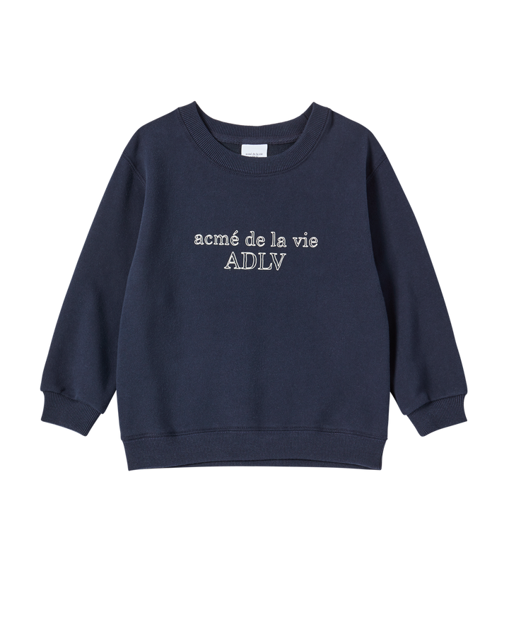 KIDS BORDER LINE BASIC LOGO SWEATSHIRT DARK NAVY