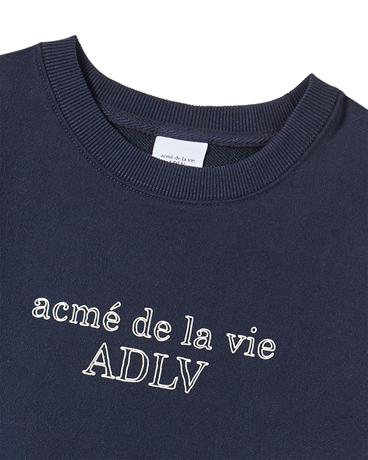 KIDS BORDER LINE BASIC LOGO SWEATSHIRT DARK NAVY