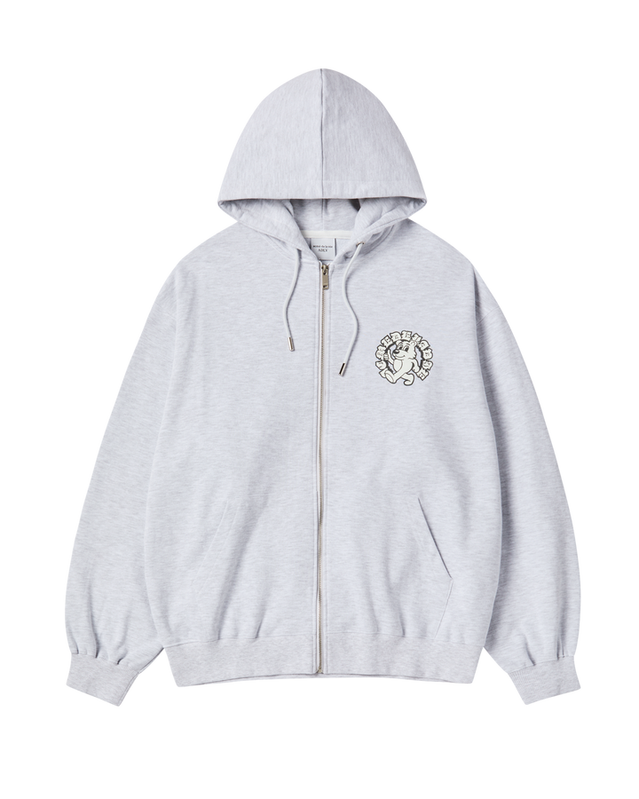 WALKING AC BEAR NAPPING HOODIE ZIP UP MELANGE